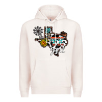 Pale Pink tx yall western Premium Hoodie - CowhideDigitalArt