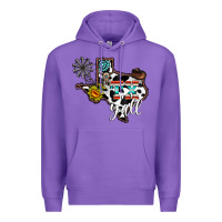 Purple tx yall western Premium Hoodie - CowhideDigitalArt