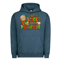 Pigment Midnight Navy whatever spices your pumpkin Urban Hoodie - AdoDesignShop