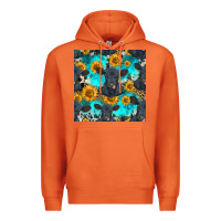 Carrot black angus and sunflowers seamless pattern Premium Hoodie - HRA Design Shop
