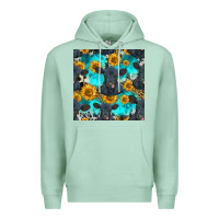Seafoam black angus and sunflowers seamless pattern Premium Hoodie - HRA Design Shop