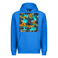 True Royal black angus and sunflowers seamless pattern Premium Hoodie - HRA Design Shop
