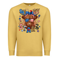 Antique Gold oh my stars highland cow Premium Sweatshirt - RanaPortraitStore