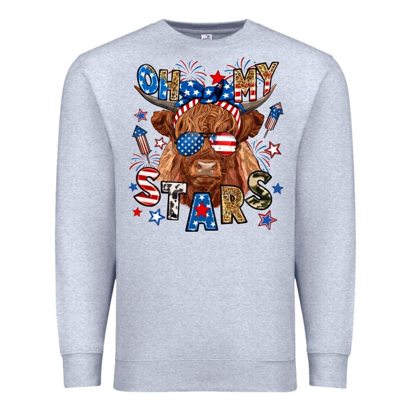 Oh My Stars Highland Cow Premium Sweatshirt by RanaPortraitStore | Teevron