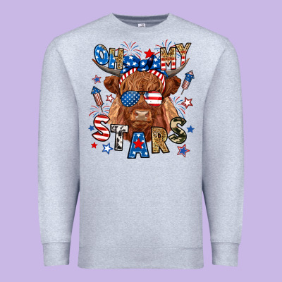 Premium Sweatshirt oh my stars highland cow