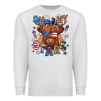 Oatmeal Heather oh my stars highland cow Premium Sweatshirt - RanaPortraitStore