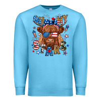 Ocean Blue oh my stars highland cow Premium Sweatshirt - RanaPortraitStore