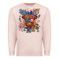Pale Pink oh my stars highland cow Premium Sweatshirt - RanaPortraitStore