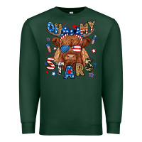 Sports Green oh my stars highland cow Premium Sweatshirt - RanaPortraitStore