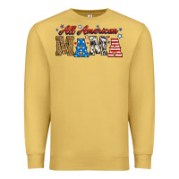 Antique Gold all american mama Premium Sweatshirt - RanaPortraitStore