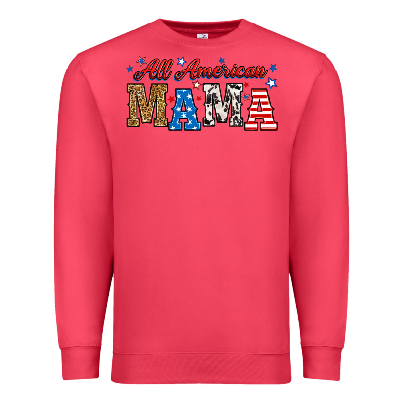 All American Mama Premium Sweatshirt by RanaPortraitStore | Teevron