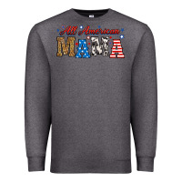 Charcoal Heather all american mama Premium Sweatshirt - RanaPortraitStore