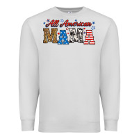Dove Grey all american mama Premium Sweatshirt - RanaPortraitStore