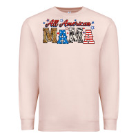 Pale Pink all american mama Premium Sweatshirt - RanaPortraitStore