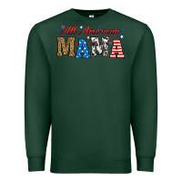 Sports Green all american mama Premium Sweatshirt - RanaPortraitStore