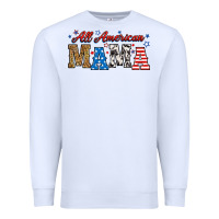 White all american mama Premium Sweatshirt - RanaPortraitStore