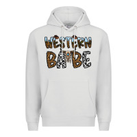Dove Grey western babe Premium Hoodie - CowhideDigitalArt