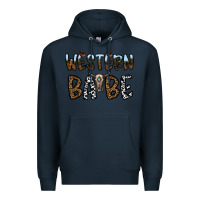 Navy western babe Premium Hoodie - CowhideDigitalArt