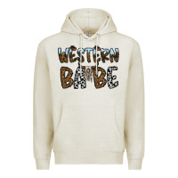 Oatmeal Heather western babe Premium Hoodie - CowhideDigitalArt