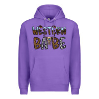 Purple western babe Premium Hoodie - CowhideDigitalArt