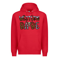 Red western babe Premium Hoodie - CowhideDigitalArt