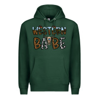 Sports Green western babe Premium Hoodie - CowhideDigitalArt