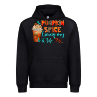 Black pumpkin spice living my best life Urban Hoodie - AdoDesignShop