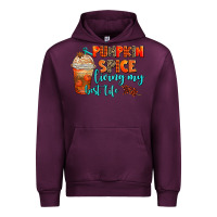 Mauve Wine pumpkin spice living my best life Urban Hoodie - AdoDesignShop