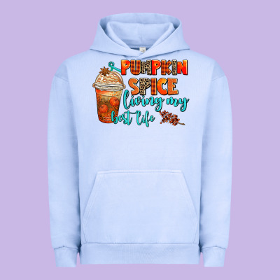 Pumpkin Spice Living My Best Life Urban Hoodie Designed By Adodesignshop