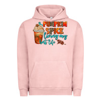 Pigment Salmon pumpkin spice living my best life Urban Hoodie - AdoDesignShop