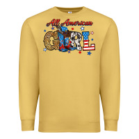 Antique Gold all american girl Premium Sweatshirt - RanaPortraitStore