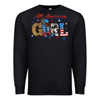 Black all american girl Premium Sweatshirt - RanaPortraitStore