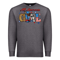 Charcoal Heather all american girl Premium Sweatshirt - RanaPortraitStore