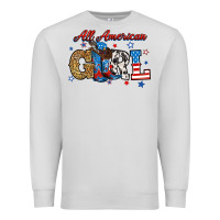 Dove Grey all american girl Premium Sweatshirt - RanaPortraitStore