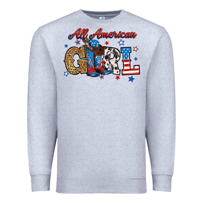 All American Girl Premium Sweatshirt by RanaPortraitStore | Teevron