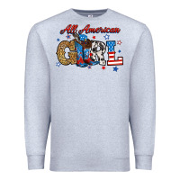 Heather Grey all american girl Premium Sweatshirt - RanaPortraitStore