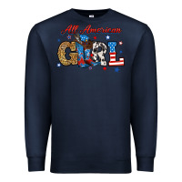 Navy all american girl Premium Sweatshirt - RanaPortraitStore