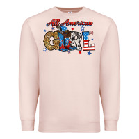 Pale Pink all american girl Premium Sweatshirt - RanaPortraitStore