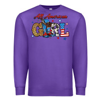 Purple all american girl Premium Sweatshirt - RanaPortraitStore