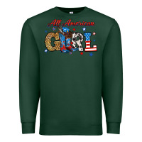 Sports Green all american girl Premium Sweatshirt - RanaPortraitStore