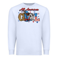 White all american girl Premium Sweatshirt - RanaPortraitStore