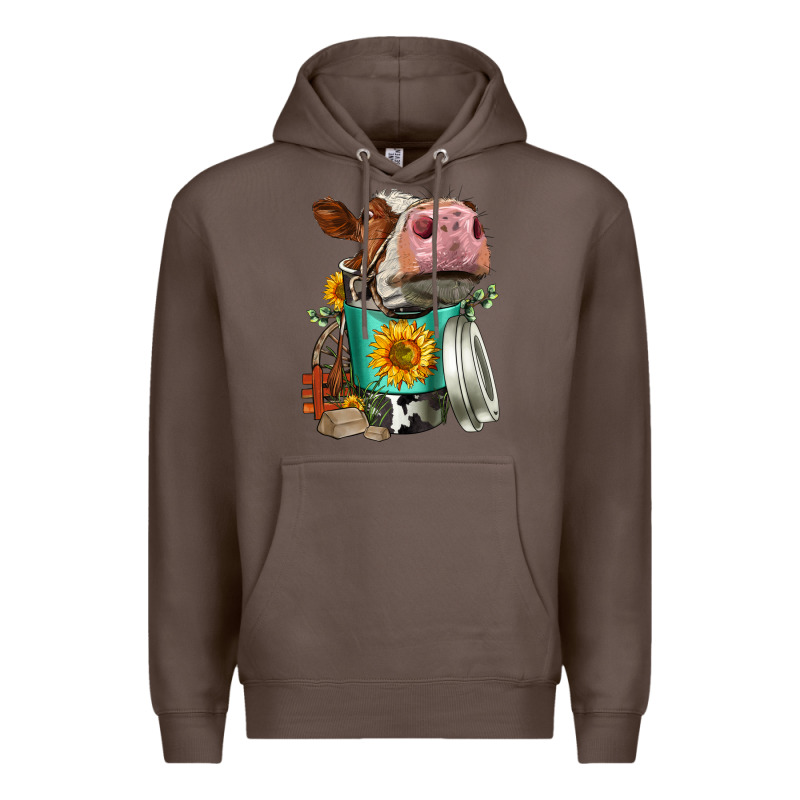 Simmental Cow Coffee Cup Premium Hoodie by FaDigitalArtStudio | Teevron