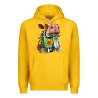 Lemon Simmental Cow Coffee Cup Premium Hoodie - FaDigitalArtStudio