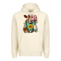 Sandshell Simmental Cow Coffee Cup Premium Hoodie - FaDigitalArtStudio