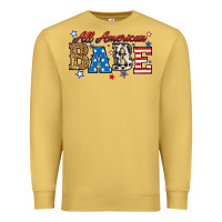 Antique Gold all american babe Premium Sweatshirt - RanaPortraitStore