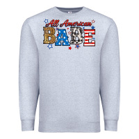 Heather Grey all american babe Premium Sweatshirt - RanaPortraitStore
