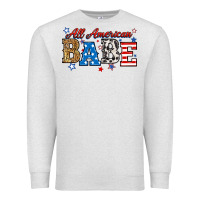 Oatmeal Heather all american babe Premium Sweatshirt - RanaPortraitStore