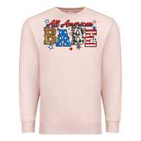 Pale Pink all american babe Premium Sweatshirt - RanaPortraitStore