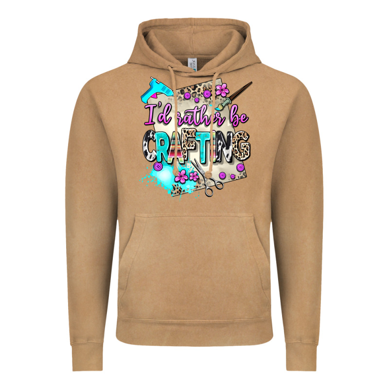I D Rather Be Crafting Vintage Hoodie by AdoDesignShop | Teevron