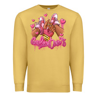 Antique Gold galentines afro girl sneakers Premium Sweatshirt - RanaPortraitStore